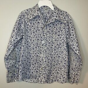 VTG 70s Sears Perma-Prest Disney Winnie‎ the Pooh Floral Shirt Sz 6